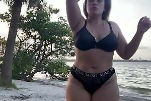 Gorgeous Teen Latina La Paisa gets fucked by El Rolo in Cocoa Beach together with squirts exceeding eradicate affect sand!