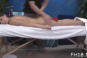 Cute and hawt drilled hard by will not hear of massage psychologist