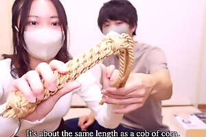Japanese Rope Plighted Fuck - Extremist Orgasm with Restrained Bondage Collar, Handcuff, Gag