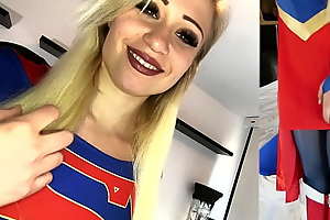 Gabi Blond Supergirl fucked with pantyhose