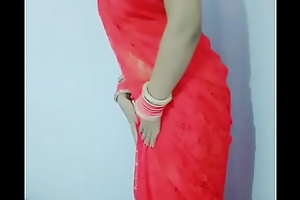 Red saare Madhu Bhabhi be careful begrimed desi be included must watch