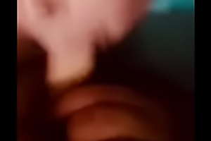 Gf sucking horseshit and taking my cum in her mouth