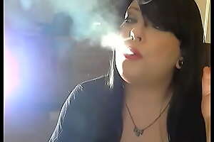 BBW Domme Tina Snua Smokes A PR Ciggy Hither Pumping added to  Drifting