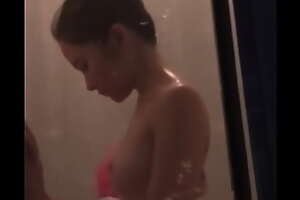 Petite College Girl nude Showering in Downtown
